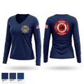 Roanoke City Women's Long Sleeve V-neck Shirt - 1