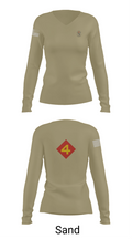 14th Marine regiment 4th Marine corps division 57481844 Women's Long Sleeve V-neck Shirt - 97