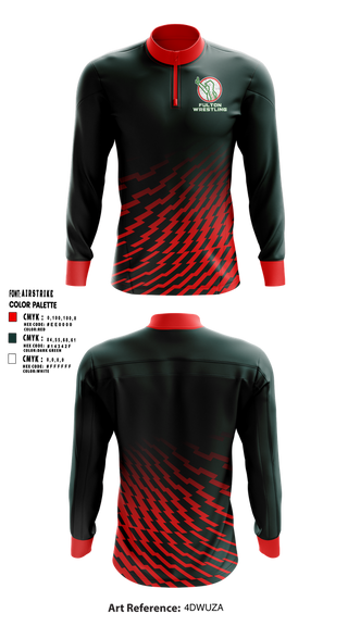 Quarter Zip Jacket, Fulton, Wrestling, Teamtime, Team time, sublimation, custom sports apparel, team uniforms, spirit wear, spiritwear, sports uniforms, custom shirts, team store, custom team store, fundraiser sports, apparel fundraiser