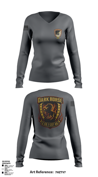 Womens Long Sleeve Vneck Shirt, Echo Company, 1-227 AB, 1ACB, 1CD, , Teamtime, Team time, sublimation, custom sports apparel, team uniforms, spirit wear, spiritwear, sports uniforms, custom shirts, team store, custom team store, fundraiser sports, apparel fundraiser