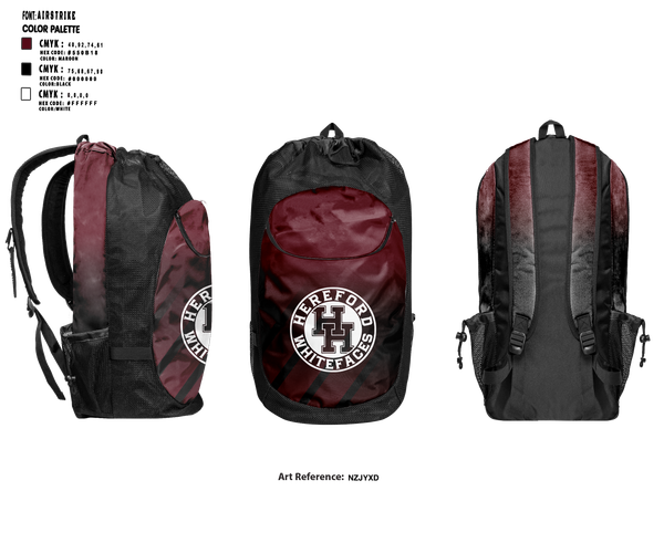 Gear Bag, Hereford Whitefaces, Wrestling, Teamtime, Team time, sublimation, custom sports apparel, team uniforms, spirit wear, spiritwear, sports uniforms, custom shirts, team store, custom team store, fundraiser sports, apparel fundraiser