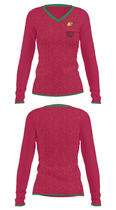 Alliance Virgil Roberts Leadership Academy 93552671 Women's Long Sleeve V-neck Shirt - 33