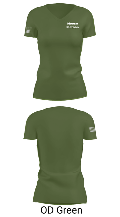 Moose Platoon 95714358 Women's Short Sleeve V-neck Shirt - 28