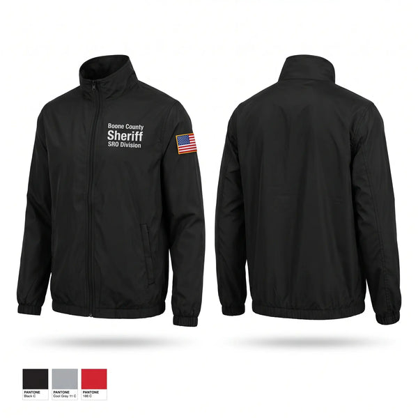 Windbreaker, Boone County Sheriff / SRO Division, Police, Teamtime, Team time, sublimation, custom sports apparel, team uniforms, spirit wear, spiritwear, sports uniforms, custom shirts, team store, custom team store, fundraiser sports, apparel fundraiser