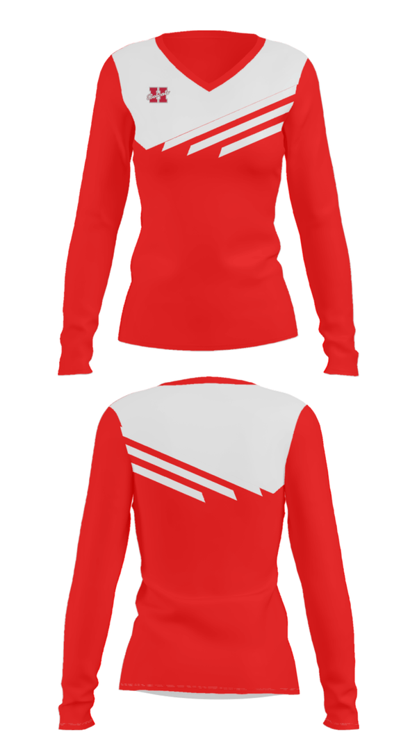 Women's Long Sleeve Vneck Shirt, Beryl Henry Upper Elementary School, Spirit Store, Teamtime, Team time, sublimation, custom sports apparel, team uniforms, spirit wear, spiritwear, sports uniforms, custom shirts, team store, custom team store, fundraiser sports, apparel fundraiser