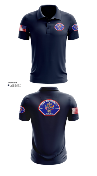Short Sleeve Performance Polo, EUPORA POLICE DEPARTMENT, Police, Teamtime, Team time, sublimation, custom sports apparel, team uniforms, spirit wear, spiritwear, sports uniforms, custom shirts, team store, custom team store, fundraiser sports, apparel fundraiser