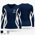 Muller Road Middle School Basketball 79179816 Women's Long Sleeve V-neck Shirt - 1