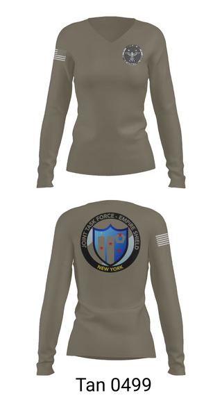 Womens Long Sleeve Vneck Shirt, Empire Shield, , Teamtime, Team time, sublimation, custom sports apparel, team uniforms, spirit wear, spiritwear, sports uniforms, custom shirts, team store, custom team store, fundraiser sports, apparel fundraiser