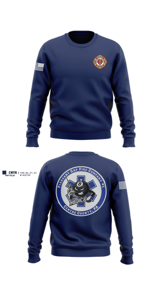 Crew Neck Sweatshirt, Pleasant Gap Fire Company, EMS/EMT, Teamtime, Team time, sublimation, custom sports apparel, team uniforms, spirit wear, spiritwear, sports uniforms, custom shirts, team store, custom team store, fundraiser sports, apparel fundraiser
