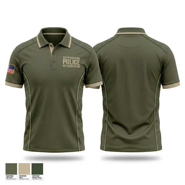 Short Sleeve Performance Polo, South Carolina Police K9 Association, Police, Teamtime, Team time, sublimation, custom sports apparel, team uniforms, spirit wear, spiritwear, sports uniforms, custom shirts, team store, custom team store, fundraiser sports, apparel fundraiser