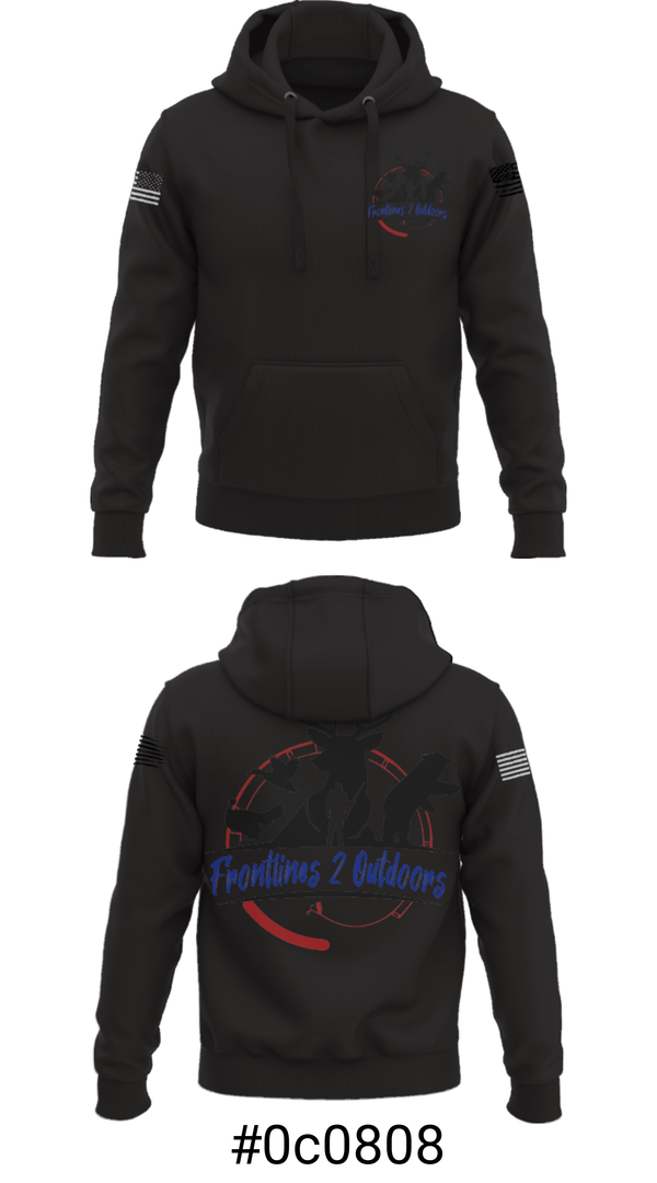 Hoodie, Frontlines 2 Outdoors (F2O), , Teamtime, Team time, sublimation, custom sports apparel, team uniforms, spirit wear, spiritwear, sports uniforms, custom shirts, team store, custom team store, fundraiser sports, apparel fundraiser