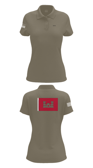 Womens Short Sleeve Performance Polo, B 103 EN BN, National Guard, Teamtime, Team time, sublimation, custom sports apparel, team uniforms, spirit wear, spiritwear, sports uniforms, custom shirts, team store, custom team store, fundraiser sports, apparel fundraiser