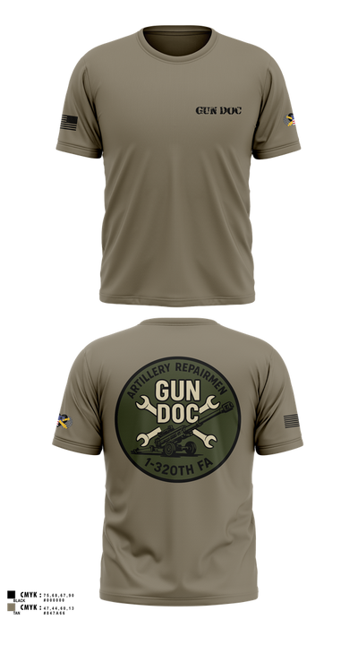 ARMT 1-320th Field Artillery 11716991 Short Sleeve Performance Shirt - 2