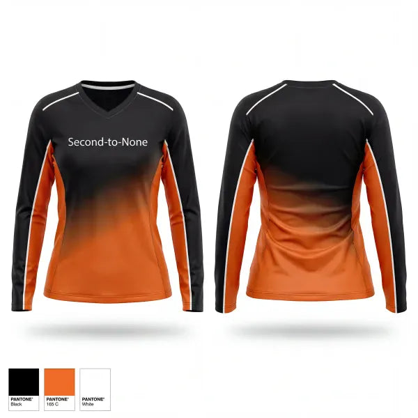 Womens Long Sleeve Vneck Shirt, SecondtoNone, Track & Field, Teamtime, Team time, sublimation, custom sports apparel, team uniforms, spirit wear, spiritwear, sports uniforms, custom shirts, team store, custom team store, fundraiser sports, apparel fundraiser
