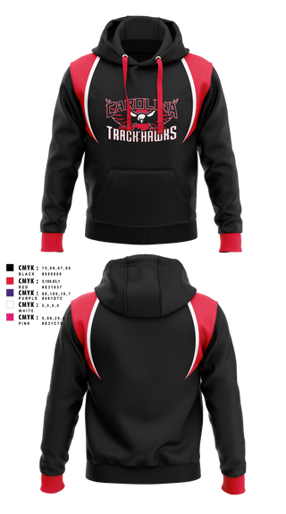 Hoodie, Carolina Track Hawks, Track & Field, Teamtime, Team time, sublimation, custom sports apparel, team uniforms, spirit wear, spiritwear, sports uniforms, custom shirts, team store, custom team store, fundraiser sports, apparel fundraiser