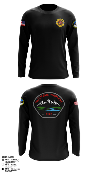 Long Sleeve Performance Shirt, Marine Corps Mountain Warfare Training Center Fire Department, , Teamtime, Team time, sublimation, custom sports apparel, team uniforms, spirit wear, spiritwear, sports uniforms, custom shirts, team store, custom team store, fundraiser sports, apparel fundraiser