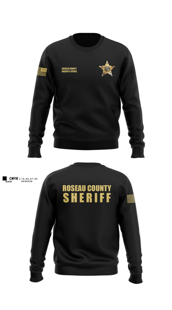 Crew Neck Sweatshirt, Roseau County Sheriff’s Office, Police, Teamtime, Team time, sublimation, custom sports apparel, team uniforms, spirit wear, spiritwear, sports uniforms, custom shirts, team store, custom team store, fundraiser sports, apparel fundraiser