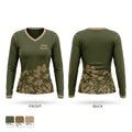 King Vawn Women's Long Sleeve V-neck Shirt - 1