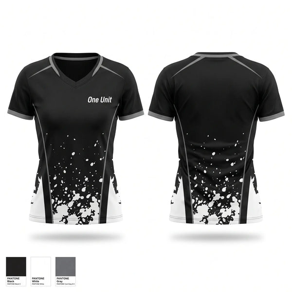 Womens Short Sleeve Vneck Shirt, One Unit, Men's Basketball, Teamtime, Team time, sublimation, custom sports apparel, team uniforms, spirit wear, spiritwear, sports uniforms, custom shirts, team store, custom team store, fundraiser sports, apparel fundraiser