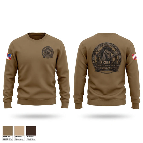 Crew Neck Sweatshirt, 3-356 LSB (Wild Stallions), Army, Teamtime, Team time, sublimation, custom sports apparel, team uniforms, spirit wear, spiritwear, sports uniforms, custom shirts, team store, custom team store, fundraiser sports, apparel fundraiser