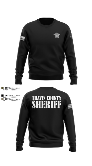 Crew Neck Sweatshirt, Travis County Sheriff, Police, Teamtime, Team time, sublimation, custom sports apparel, team uniforms, spirit wear, spiritwear, sports uniforms, custom shirts, team store, custom team store, fundraiser sports, apparel fundraiser