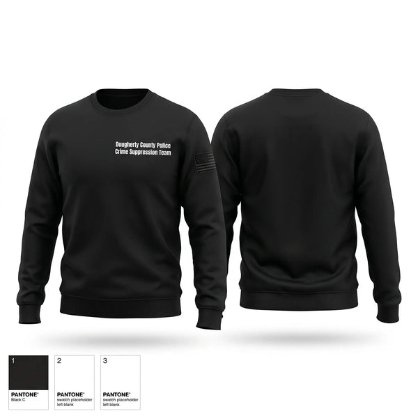 Crew Neck Sweatshirt, Dougherty County Police Crime Suppression Team, Police, Teamtime, Team time, sublimation, custom sports apparel, team uniforms, spirit wear, spiritwear, sports uniforms, custom shirts, team store, custom team store, fundraiser sports, apparel fundraiser