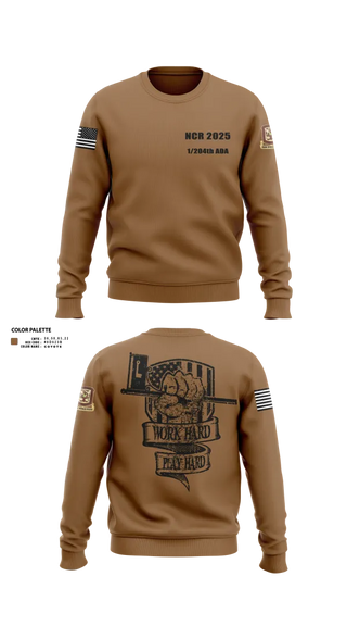 Crew Neck Sweatshirt, 1/204th ADA, , Teamtime, Team time, sublimation, custom sports apparel, team uniforms, spirit wear, spiritwear, sports uniforms, custom shirts, team store, custom team store, fundraiser sports, apparel fundraiser
