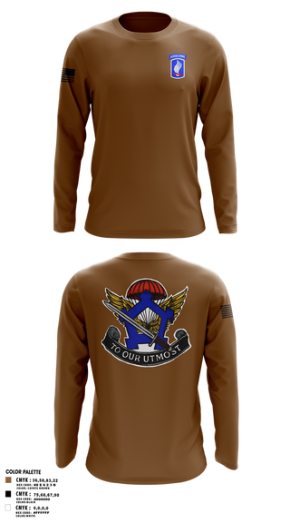 Long Sleeve Performance Shirt, HHC, Brigade Support Battalion 173D IBCT(A), , Teamtime, Team time, sublimation, custom sports apparel, team uniforms, spirit wear, spiritwear, sports uniforms, custom shirts, team store, custom team store, fundraiser sports, apparel fundraiser