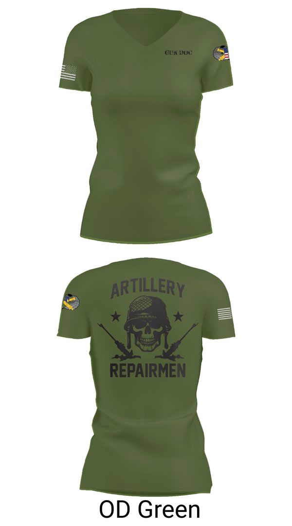 Womens Short Sleeve Vneck Shirt, ARMT 1-320th Field Artillery, Army, Teamtime, Team time, sublimation, custom sports apparel, team uniforms, spirit wear, spiritwear, sports uniforms, custom shirts, team store, custom team store, fundraiser sports, apparel fundraiser