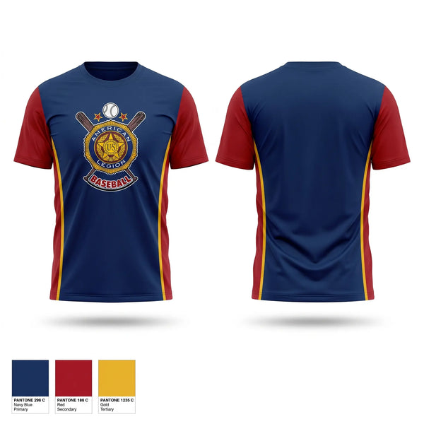 Short Sleeve Performance Shirt, NY American Legion Baseball, Baseball, Teamtime, Team time, sublimation, custom sports apparel, team uniforms, spirit wear, spiritwear, sports uniforms, custom shirts, team store, custom team store, fundraiser sports, apparel fundraiser