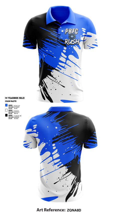 Short Sleeve Performance Polo, PBFC Rush, Spirit Store, Teamtime, Team time, sublimation, custom sports apparel, team uniforms, spirit wear, spiritwear, sports uniforms, custom shirts, team store, custom team store, fundraiser sports, apparel fundraiser
