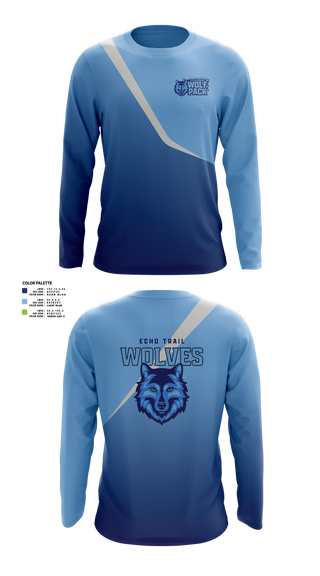 Long Sleeve Shooting Shirt, Echo Trail Wolfpack, Men's Basketball, Teamtime, Team time, sublimation, custom sports apparel, team uniforms, spirit wear, spiritwear, sports uniforms, custom shirts, team store, custom team store, fundraiser sports, apparel fundraiser