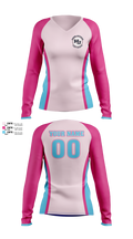 Hardin Jefferson Lady Hawks 24743911 Women's Long Sleeve V-neck Shirt - 1