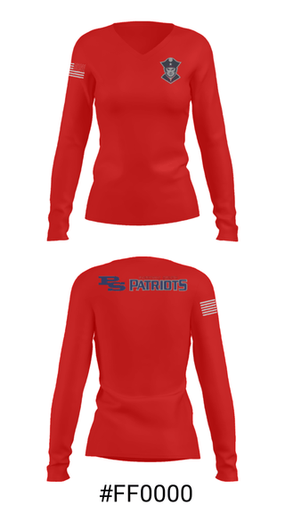 Women's Long Sleeve Vneck Shirt, Parkway South High School Wrestling, Wrestling, Teamtime, Team time, sublimation, custom sports apparel, team uniforms, spirit wear, spiritwear, sports uniforms, custom shirts, team store, custom team store, fundraiser sports, apparel fundraiser