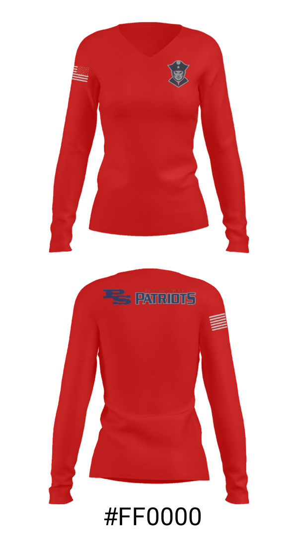 Women's Long Sleeve Vneck Shirt, Parkway South High School Wrestling, Wrestling, Teamtime, Team time, sublimation, custom sports apparel, team uniforms, spirit wear, spiritwear, sports uniforms, custom shirts, team store, custom team store, fundraiser sports, apparel fundraiser