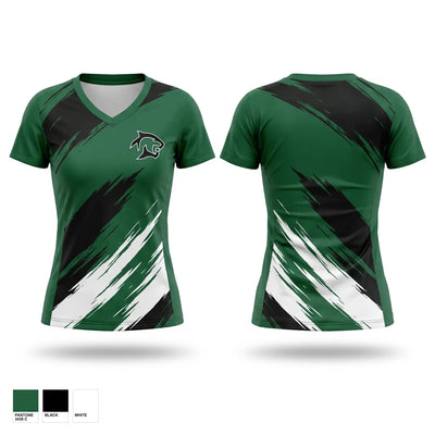 Polo Middle School Girls Softball Women's Short Sleeve V-neck Shirt - 1