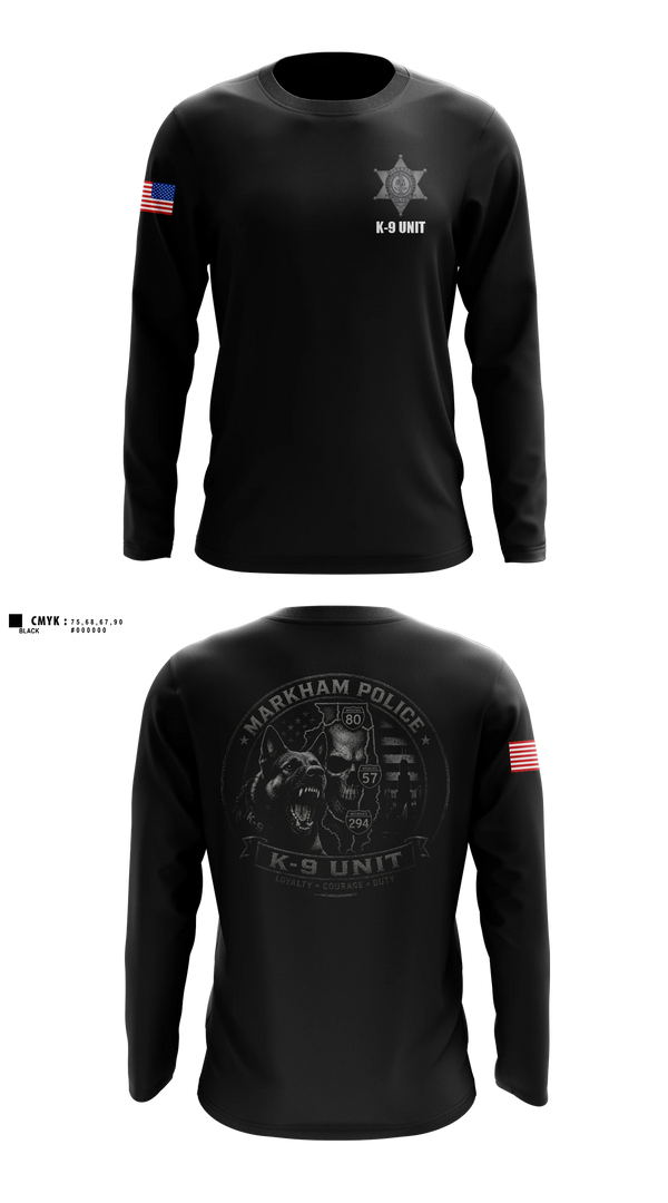 Long Sleeve Performance Shirt, Markham Police K-9 Unit, Police, Teamtime, Team time, sublimation, custom sports apparel, team uniforms, spirit wear, spiritwear, sports uniforms, custom shirts, team store, custom team store, fundraiser sports, apparel fundraiser