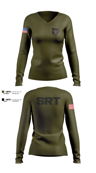 Womens Long Sleeve Vneck Shirt, ACSO SRT, Police, Teamtime, Team time, sublimation, custom sports apparel, team uniforms, spirit wear, spiritwear, sports uniforms, custom shirts, team store, custom team store, fundraiser sports, apparel fundraiser