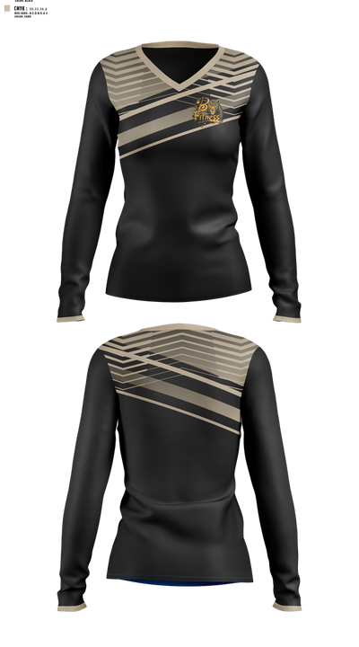 BFitness 31554320 Women's Long Sleeve V-neck Shirt - 100