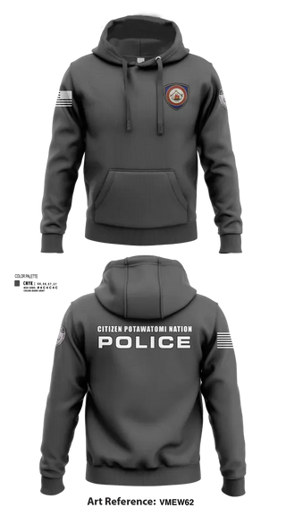 Hoodie, Citizen Pottawatomie nation Police Department, Police, Teamtime, Team time, sublimation, custom sports apparel, team uniforms, spirit wear, spiritwear, sports uniforms, custom shirts, team store, custom team store, fundraiser sports, apparel fundraiser