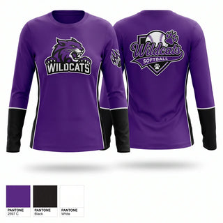Long Sleeve Performance Shirt, Keystone Wildcats, Softball, Teamtime, Team time, sublimation, custom sports apparel, team uniforms, spirit wear, spiritwear, sports uniforms, custom shirts, team store, custom team store, fundraiser sports, apparel fundraiser