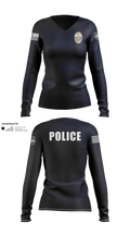 Miami Police Department 44557573 Women's Long Sleeve V-neck Shirt - 10