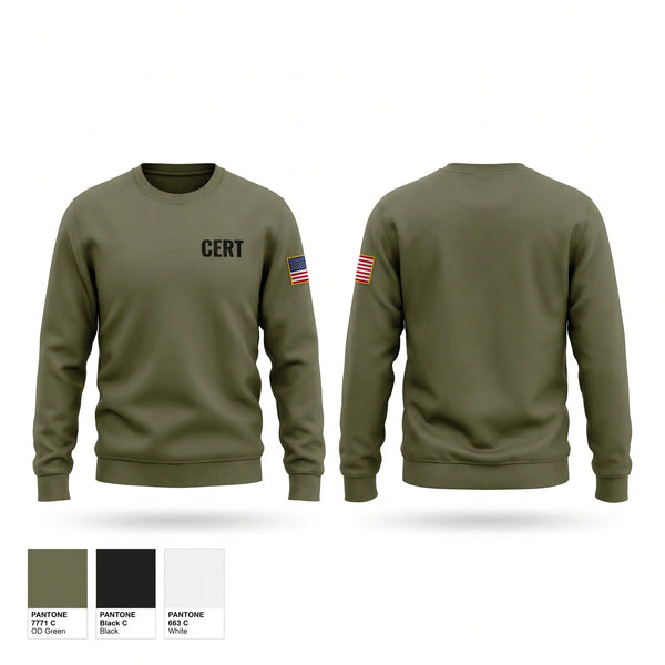 Crew Neck Sweatshirt, CERT, Police, Teamtime, Team time, sublimation, custom sports apparel, team uniforms, spirit wear, spiritwear, sports uniforms, custom shirts, team store, custom team store, fundraiser sports, apparel fundraiser