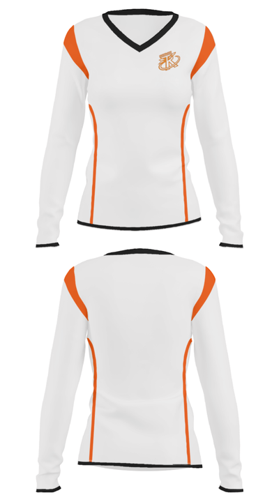 Underwood High School 72151100 Women's Long Sleeve V-neck Shirt - 33