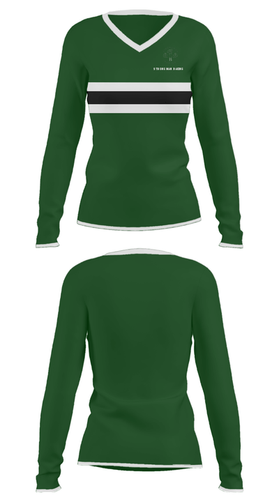 Strongman Baking 87349638 Women's Long Sleeve V-neck Shirt - 24