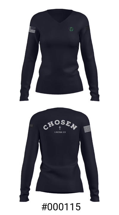 Elephant 2925539 Women's Long Sleeve V-neck Shirt - 7