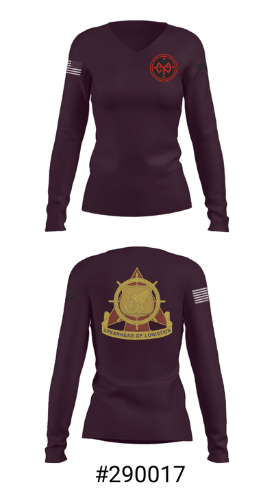 E co 427th 31919376 Women's Long Sleeve V-neck Shirt - 7