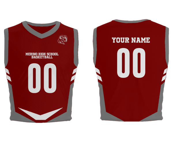 Mens Basketball Jersey, Merino High School Basketball, Men's Basketball, Teamtime, Team time, sublimation, custom sports apparel, team uniforms, spirit wear, spiritwear, sports uniforms, custom shirts, team store, custom team store, fundraiser sports, apparel fundraiser
