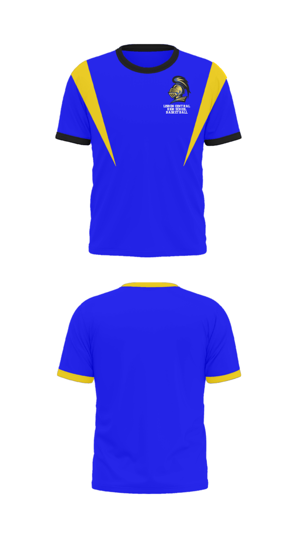 Short Sleeve Performance Shirt, Lisbon Central High School Basketball, Men's Basketball, Teamtime, Team time, sublimation, custom sports apparel, team uniforms, spirit wear, spiritwear, sports uniforms, custom shirts, team store, custom team store, fundraiser sports, apparel fundraiser