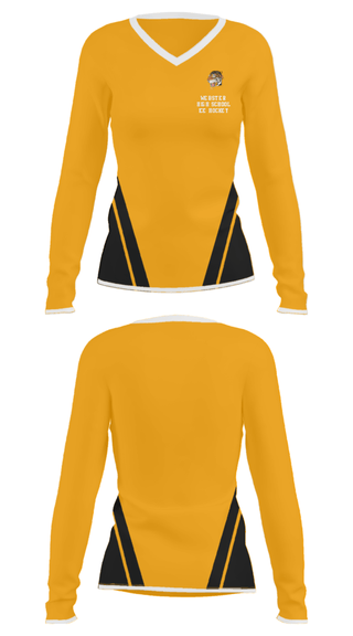 Women's Long Sleeve Vneck Shirt, Webster High School Ice Hockey, Ice Hockey, Teamtime, Team time, sublimation, custom sports apparel, team uniforms, spirit wear, spiritwear, sports uniforms, custom shirts, team store, custom team store, fundraiser sports, apparel fundraiser
